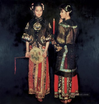Chinese Girls Painting - Moon on XiXiang 1994 Chinese Chen Yifei Girl